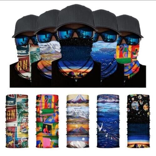 Cycling Camouflage Neck Gaiters Bandanas Fabric Motorcycle Face Masks Sunscreen