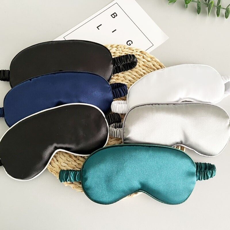 Elastic Band Simulation Silk Wrap Eye Mask Sleep Blackout Air Travel Nap Leisure