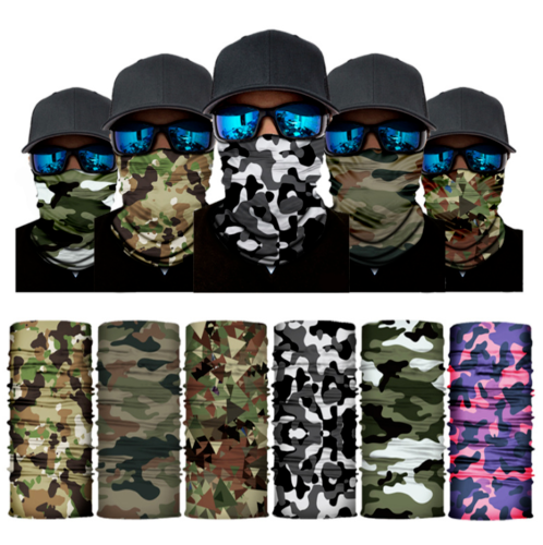 Cycling Camouflage Neck Gaiters Bandanas Fabric Motorcycle Face Masks Sunscreen
