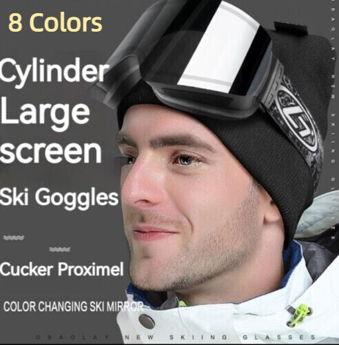 Unisex Anti-fog Sunglass Columnar Double Layer UV Protective Ski Snow Goggles