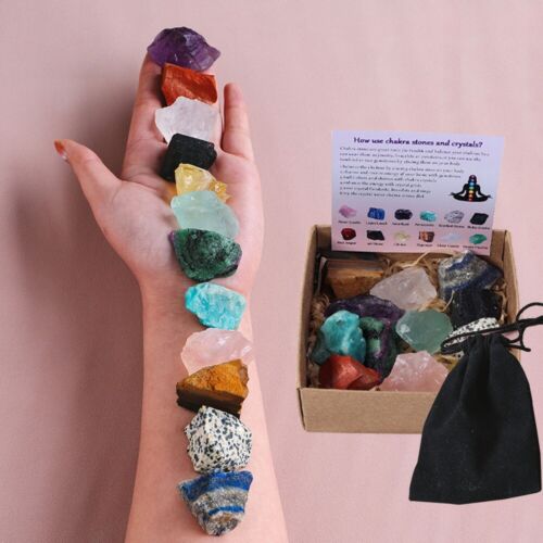 Crushed Aroma Stone Crystal 12 Pcs Set Tools For Health And Balance Chakra
