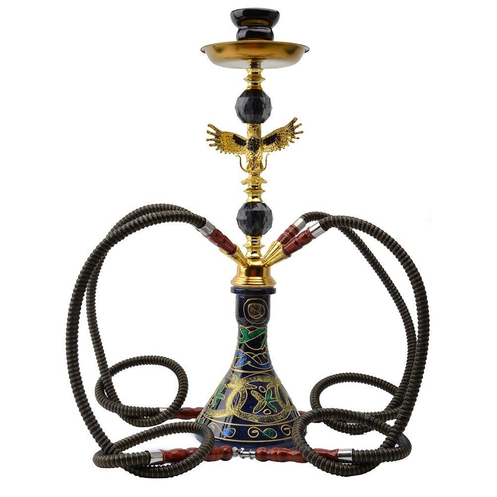 Handmade Traditional Gift Eagle Eiffel Tower Shisha Double or Four Hose Hookah