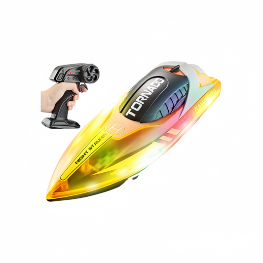 RC Speed Boat 2.4G Remote Control LED Light Dual Motor Waterproof Racing Toy Boy