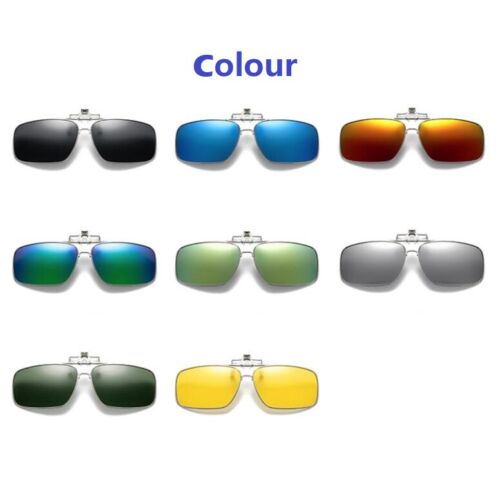Unisex Driving Fishing Polarized UV 400 Protection Clip On Flip up Sunglasses