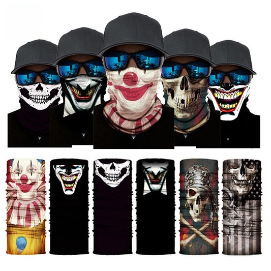 Biker Motorcycle Cycling Face Mask Shield Protective Neck Tube Scarf Headband
