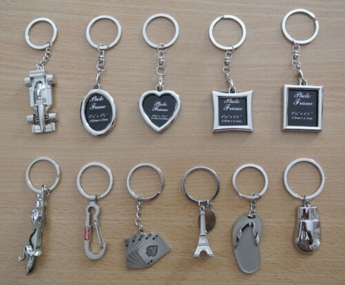 Gift Novelty Steel Alloy Keychain Ring Keyring Pendant Key Fob Funny Photo Frame