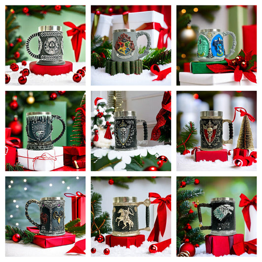 Creative Stainless Steel Mark Water Coffee Tall Cup Ice And Fire Game Cup Bottle