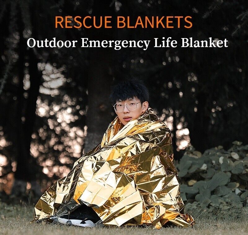 Camping First Aid Wilderness Warm Survival Insulation Rescue Emergency Blanket