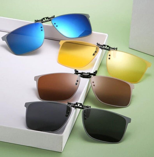 Unisex Polarized Comfortable Driving Fishing Fashion Day Night Sunglasses Clip