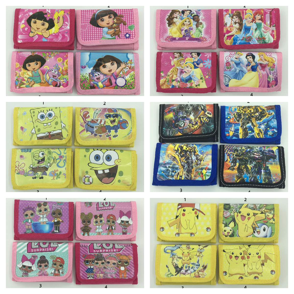 New Kids Children Carton Three Fold Purse Wallets Boys Girls Gift Idea Purse