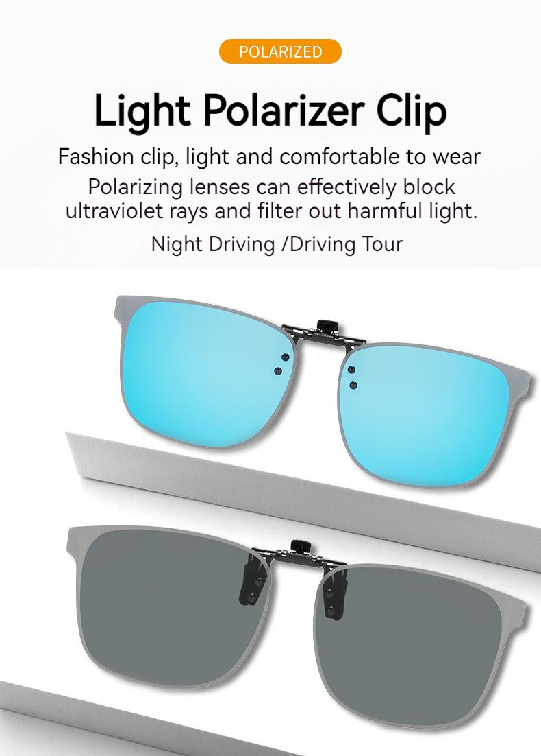 Unisex Fashion Polarized Flip-up Clip-on Lenses For Myopic Glasses Multicolour