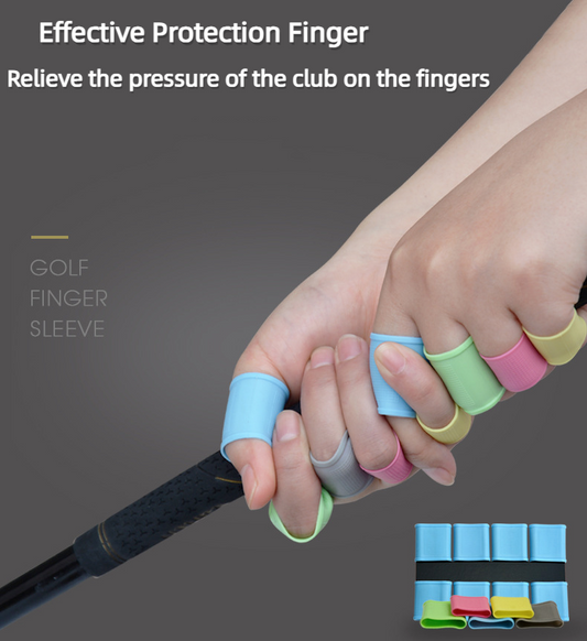 Women Rubber Antifriction Antislip Hand Protector Golf Finger Protective 8pc