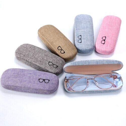 New Unisex Anti-crush Anti-fall Portable Flax Glasses Case Student Myopia Box