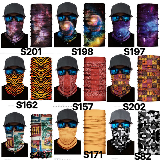Cycling Camouflage Neck Gaiters Bandanas Fabric Motorcycle Face Masks Sunscreen