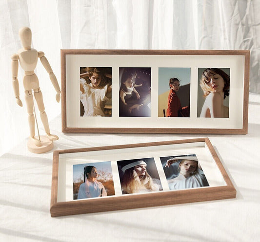 Collage Multiphoto Multihole Gallery Picture Photo Frame White Oak Coffee Color
