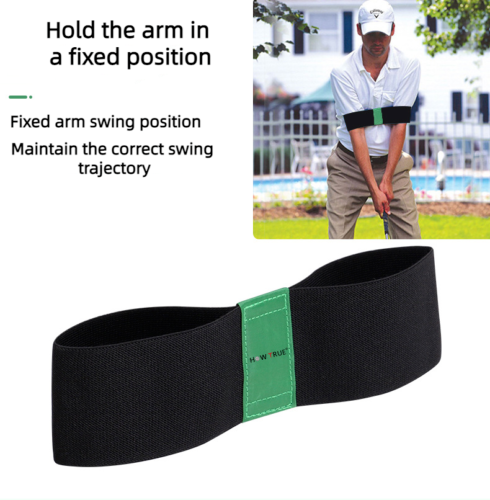 New Golf Swing Training Aid Arm Band Posture Motion Correction Practicing Black