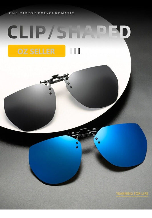 New Unisex Driving Fishing Polarized UV400 Protection Clip On Flip Up Sunglasses