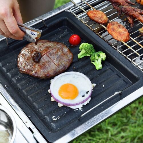 Camping Grill Small Size Non-Stick Grill Pan Grill Accessories Outdoor BBQ Tools