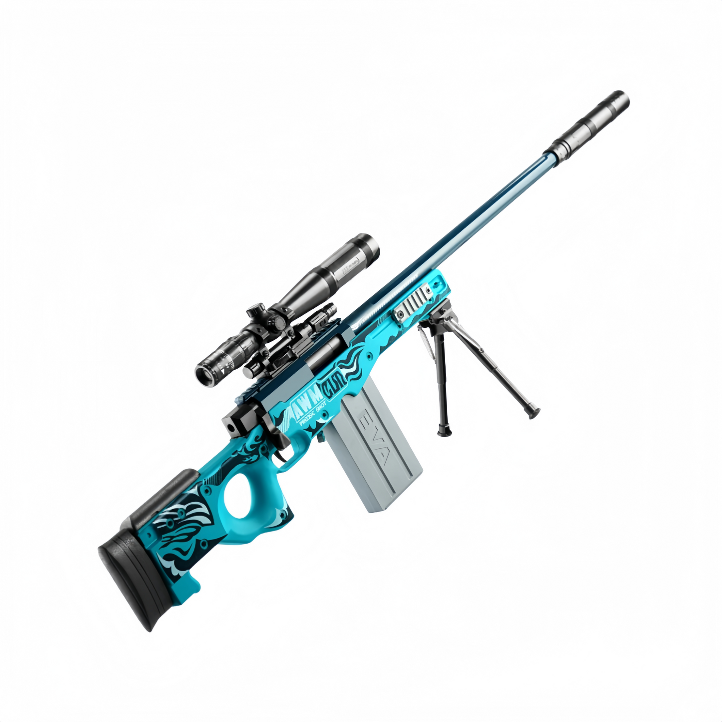 Large AWM Style Foam Dart Blaster Toy Scope Shell Ejection EVA Bullets Kids Gift