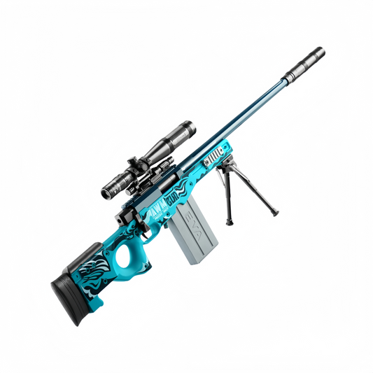 Large AWM Style Foam Dart Blaster Toy Scope Shell Ejection EVA Bullets Kids Gift