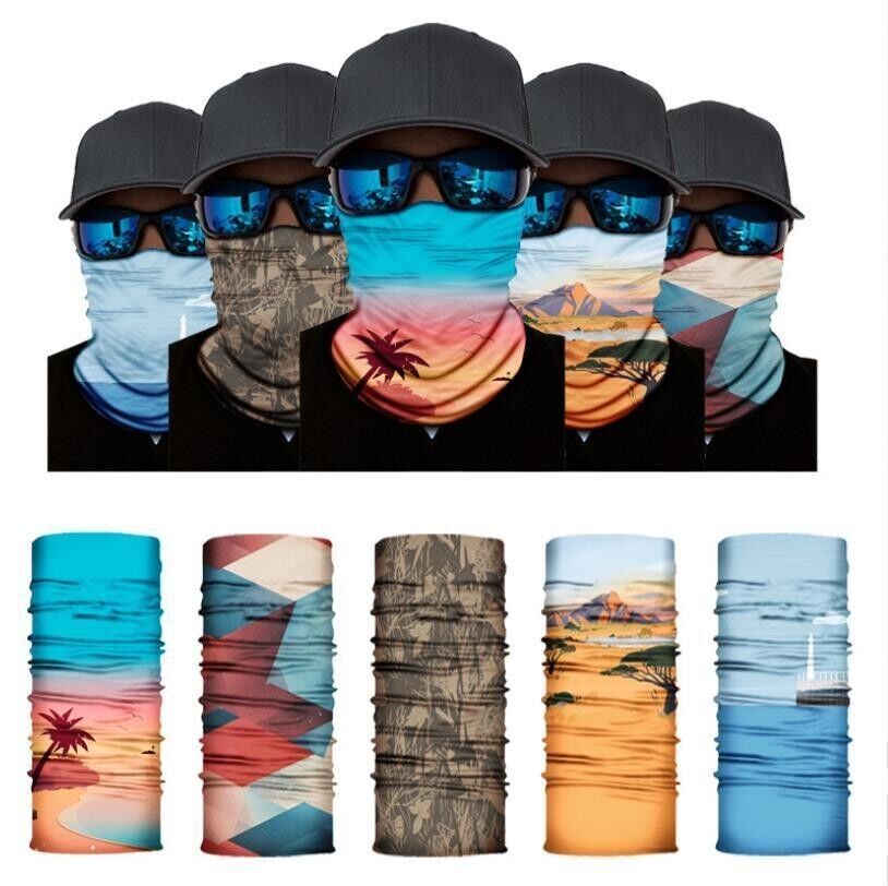 Face Mask Shield Protective Motorcycle Cycling Biker Neck Tube Scarf Headband