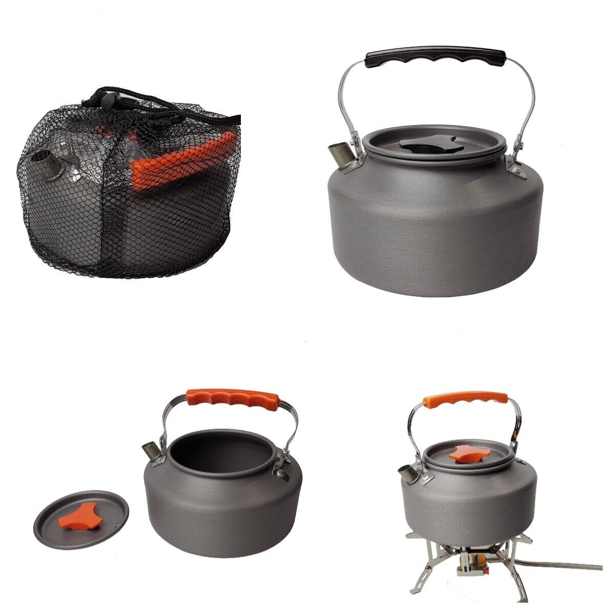 Outdoor Camping Hard Aluminium Oxide 1.1L Kettle Portable Boil Teapot Coffee Pot