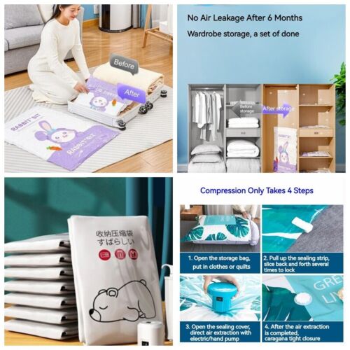 4Pcs Thickened Moisture Proof And Dustproof Quilt Clothe Storage Compression Bag