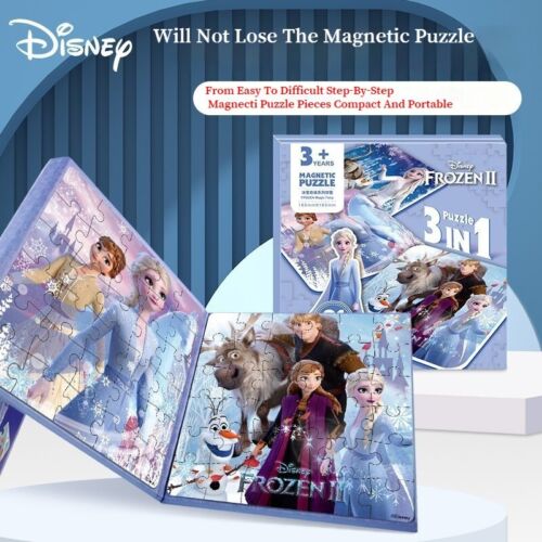 3 In 1 Children Puzzle Ice Elsa Princess Toddler Magnetic Game Elsa Girl Toys