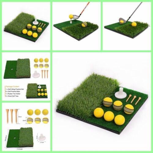 Mini Indoor Practice Mat Golf Batting Mat Grass Training Mat Spike Foam Balls
