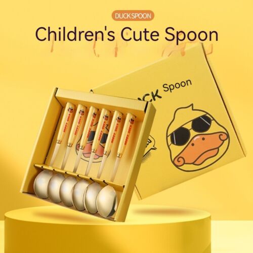 Children's Cartoon Duck Cutlery Set Stainless Steel Dessert Soup Spoon Home Live