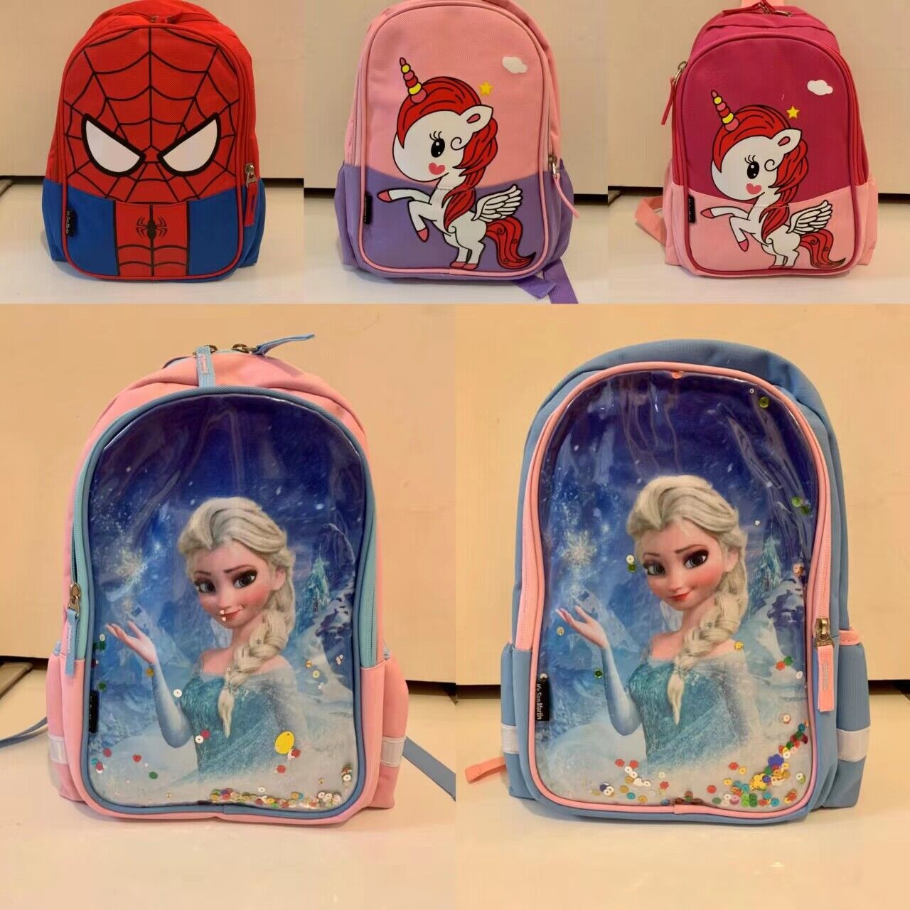 New Boy Girl Children‘s Preschool Kindergarten k=Kids Spider Man Backpack Captain