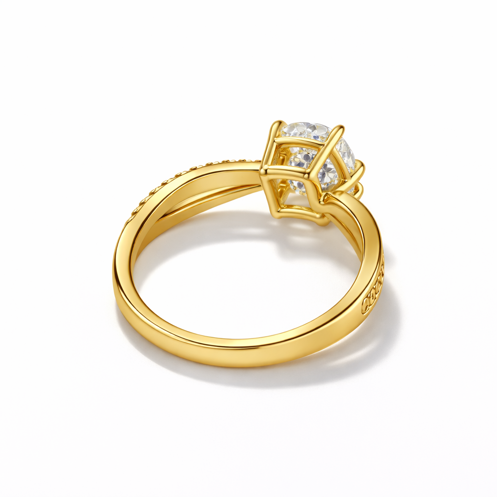 Elegant Twist Engagement Style Ring Alloy Band Simulated Crystal Stone 3 Colours # R120