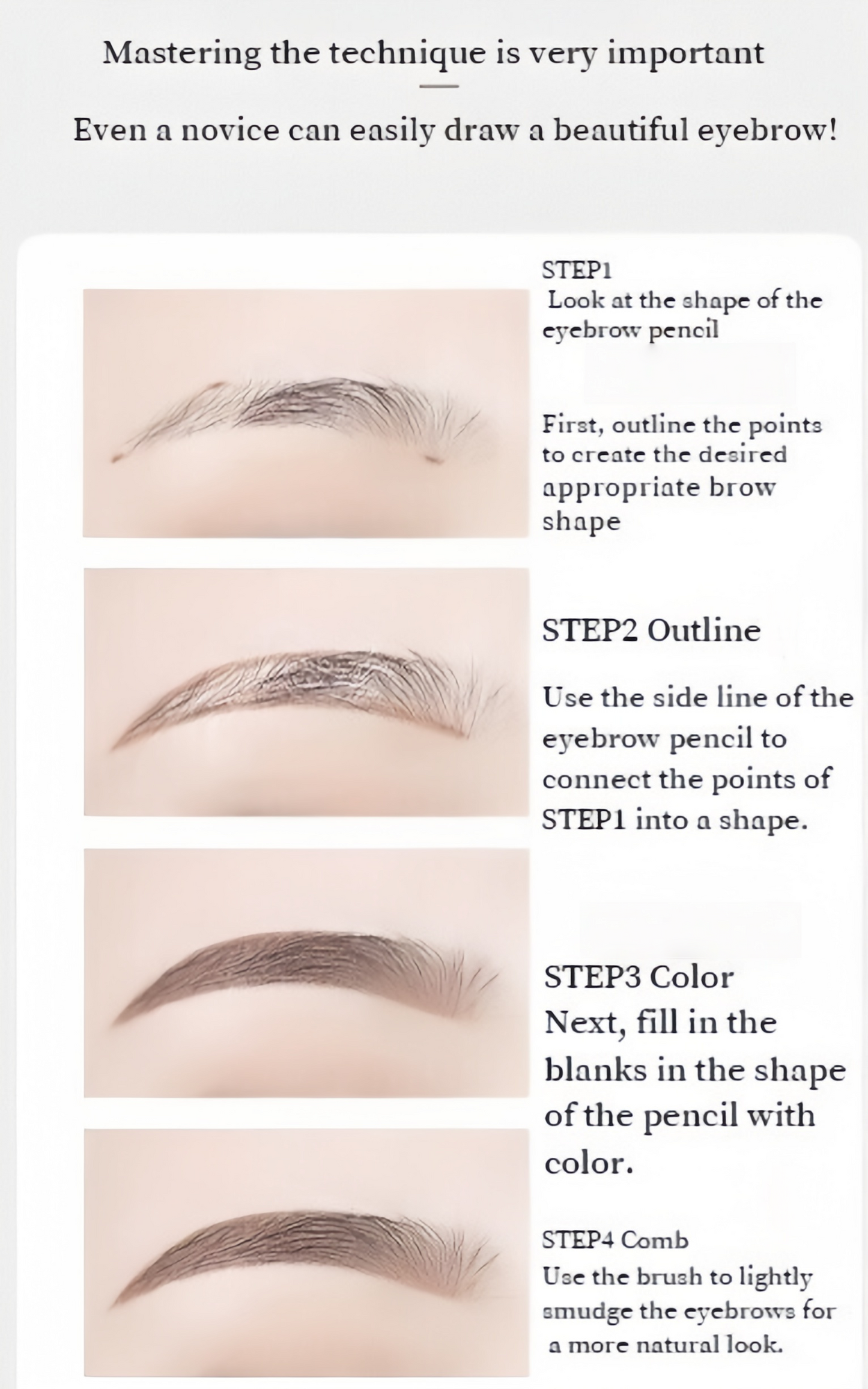2mm Ultra Slim Eyebrow Pencil Waterproof Long-Lasting Peel String Refill - 6 Colour Options