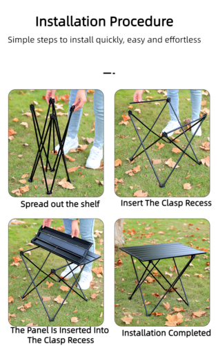 Outdoor Mini Portable Mountain Camping Barbecue Fishing Folding Table