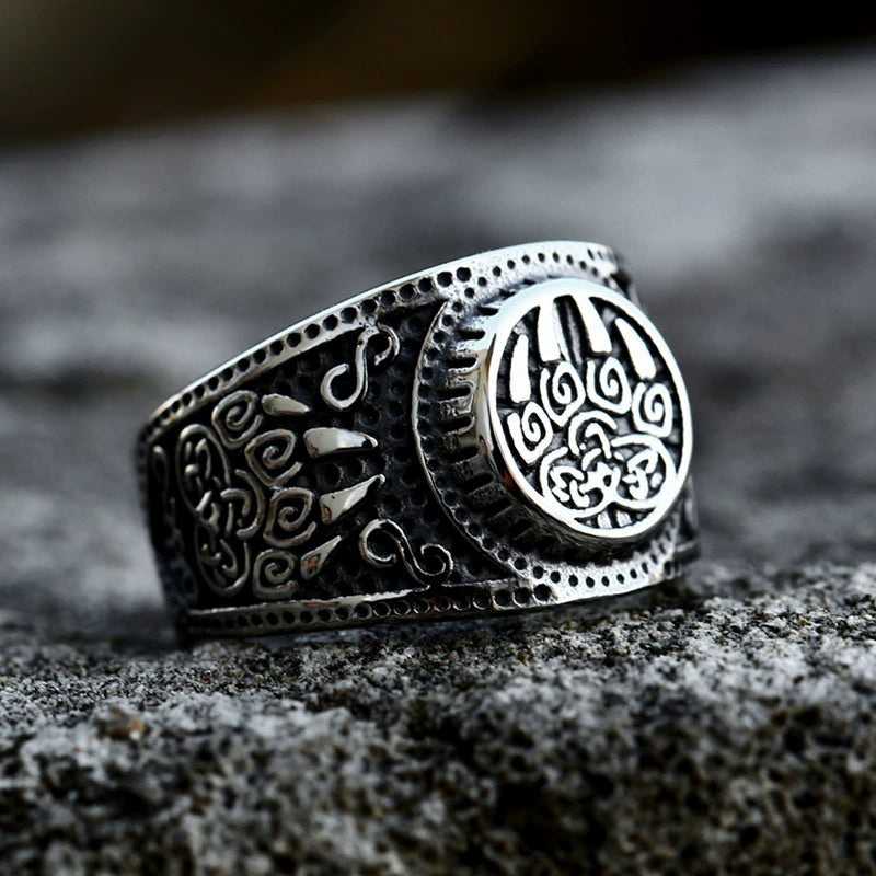 Men Nordic Viking Bear Paw Ring Animal Totem Symbol of Strength Biker Punk Band # R264