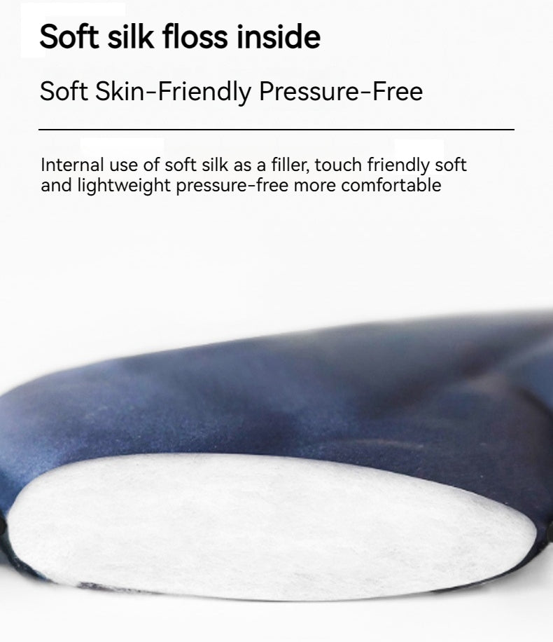 Elastic Band Simulation Silk Wrap Eye Mask Sleep Blackout Air Travel Nap Leisure