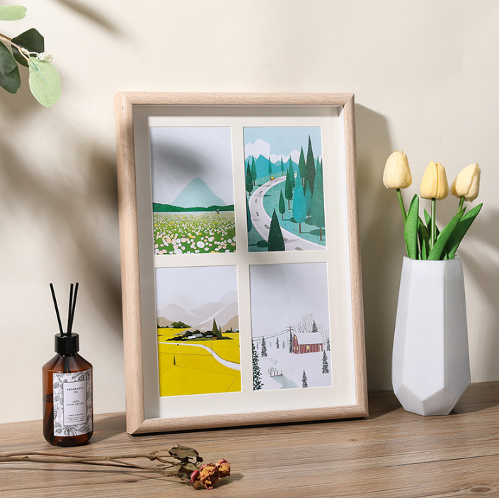 Fashion Collage Multi Openings Photos Hole Gallery Picture Frame Family Gift
