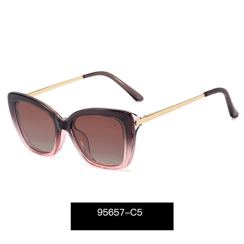 Women's UV400 Polarised Antiblue Light Magnetic Glasses Clips Sunglasses Set