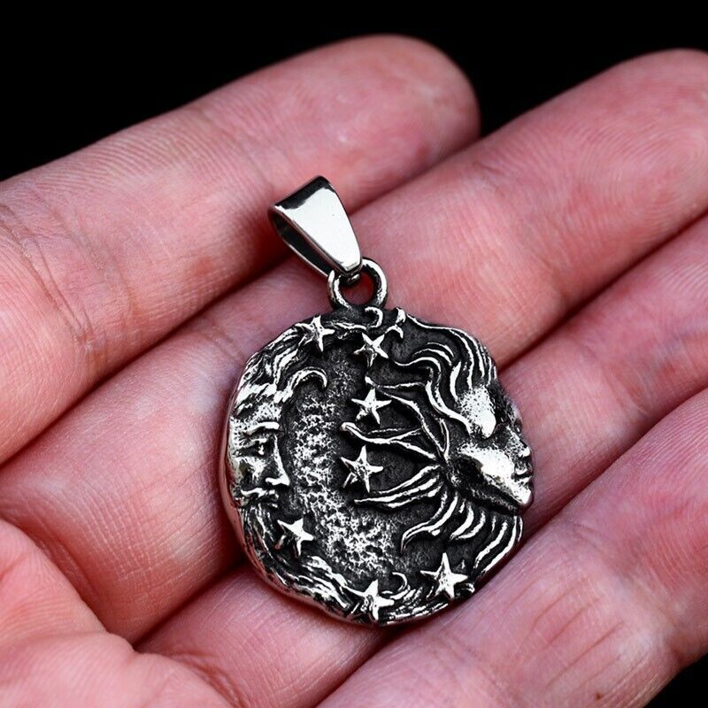Cool Retro Punk Owl Dragon Mythical Angel Skull wing Titanium Steel Necklace