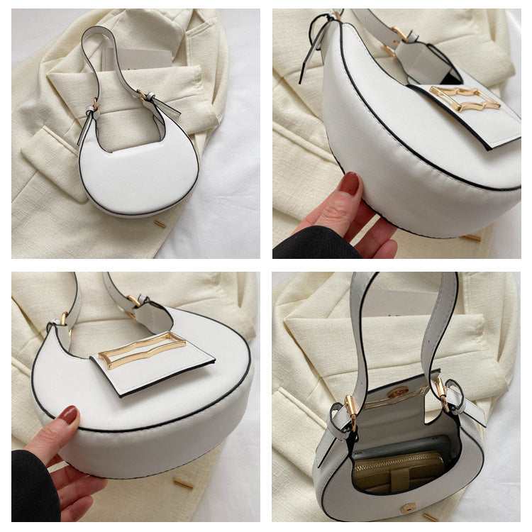 10 Colors Fashion Women Moon Shape Underarm Trend Shoulder Strap Dumpling Bag