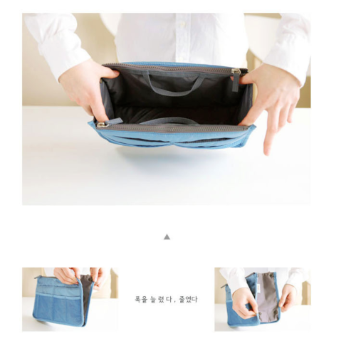 Thickened Multi-function Large Capacity Makeup Bag Toiletry Double Zipper Bag