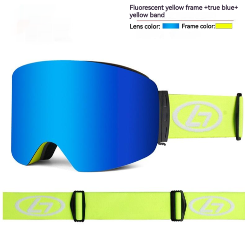Unisex Anti-fog Sunglass Columnar Double Layer UV Protective Ski Snow Goggles