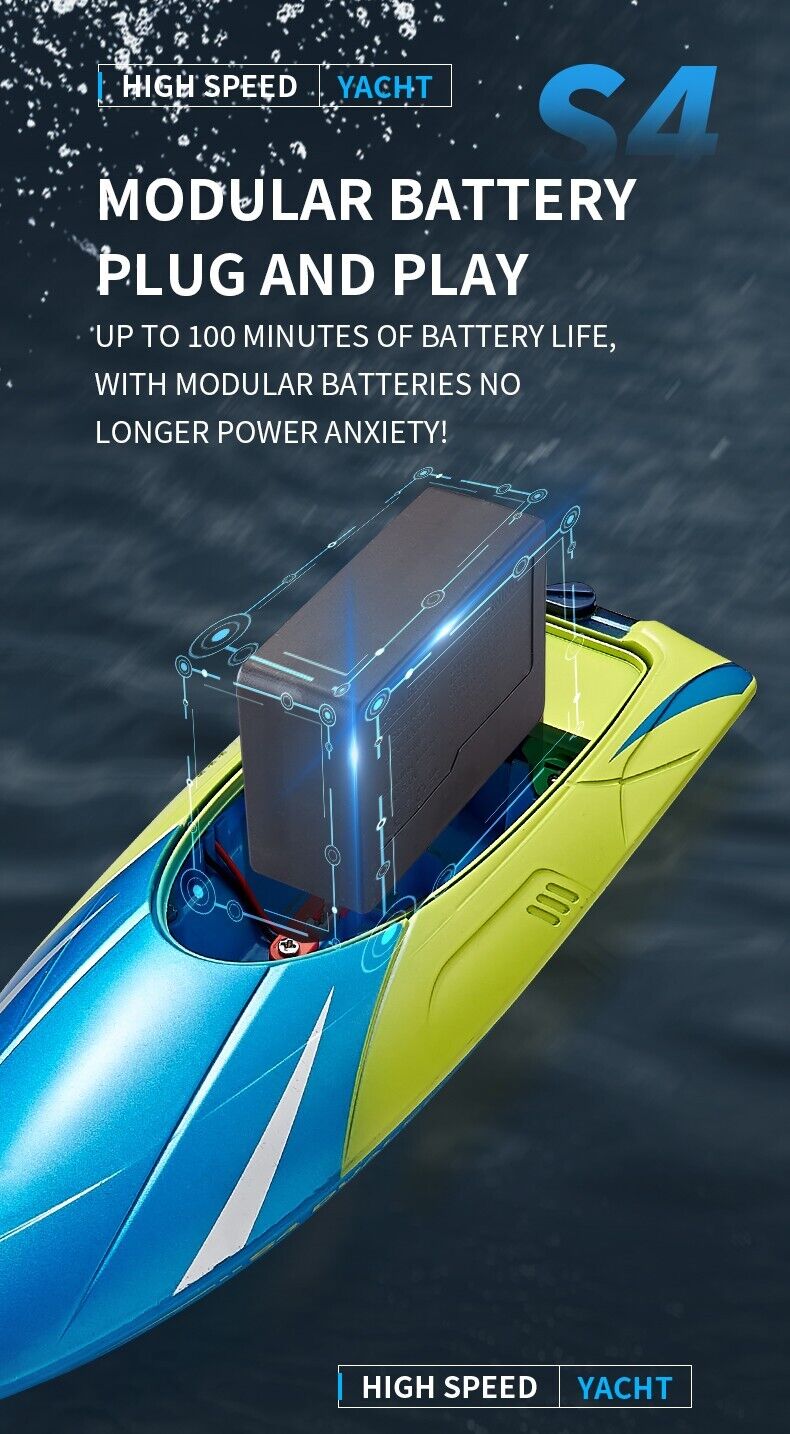 Remote Control Boat S4 Water Speed Boat Charging Waterproof Ship Children Toy