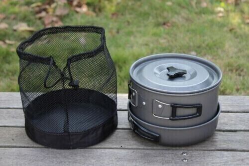 Portable Picnic Camping Cookware 18 Pcs Set 4-5 Person Pots and Pans Picnic Set