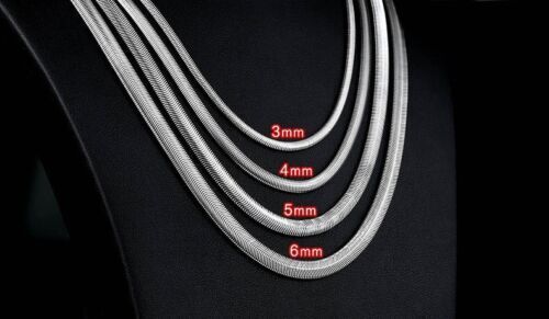 Unisex Titanium Steel Flat Snake Bone Necklace Stylish Retro Hip Hop Punk Gift