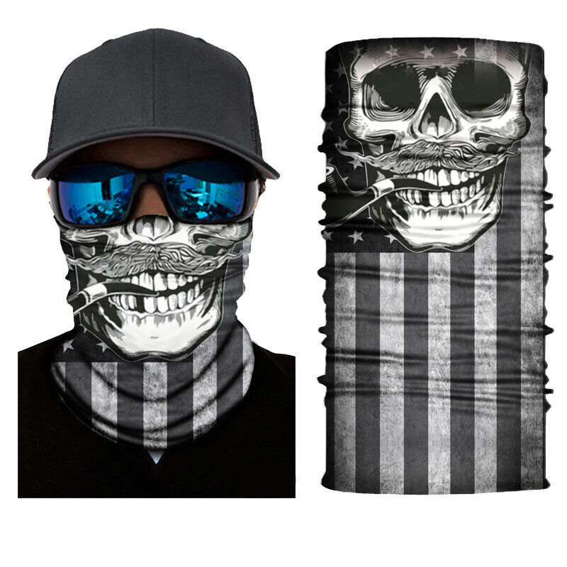 Motorcycle Biker Cycling Neck Gaiters Tube Snood Fabric Sunscreen Masks Bandana