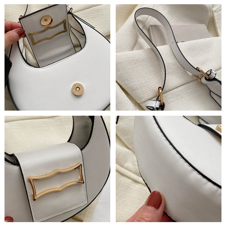 10 Colors Fashion Women Moon Shape Underarm Trend Shoulder Strap Dumpling Bag