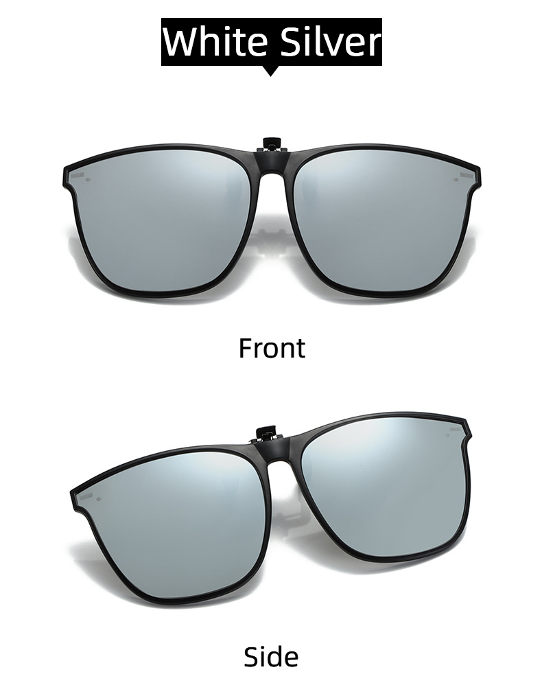 2023 Fashion Unisex Clip On Sunglasses Polarized Large Frame Short-sighted