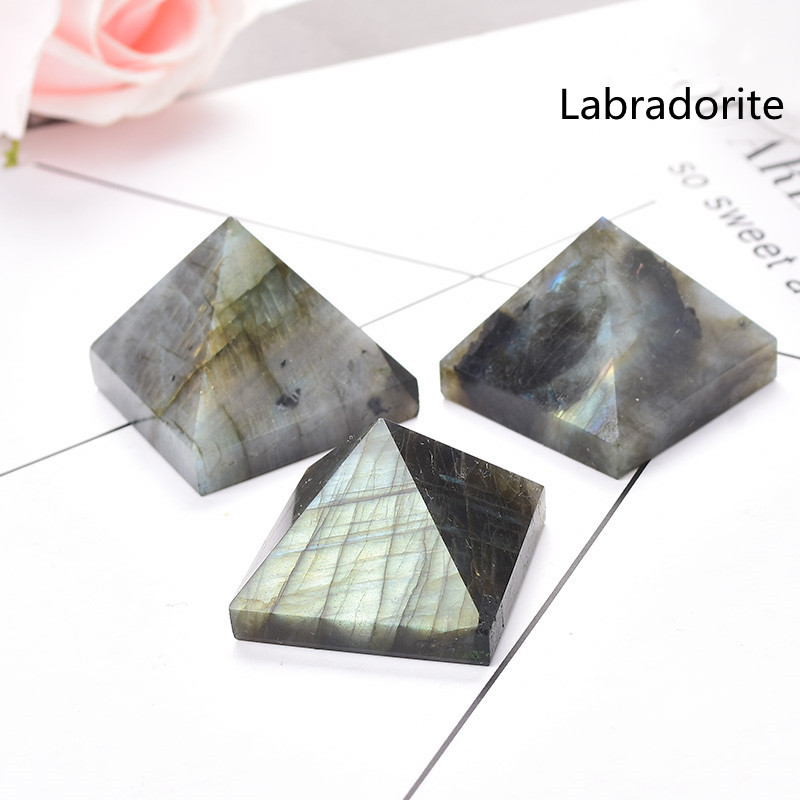 Small Size Natural Stone Crystal Pyramid Energy Gemstone Tower Home Decor Gifts