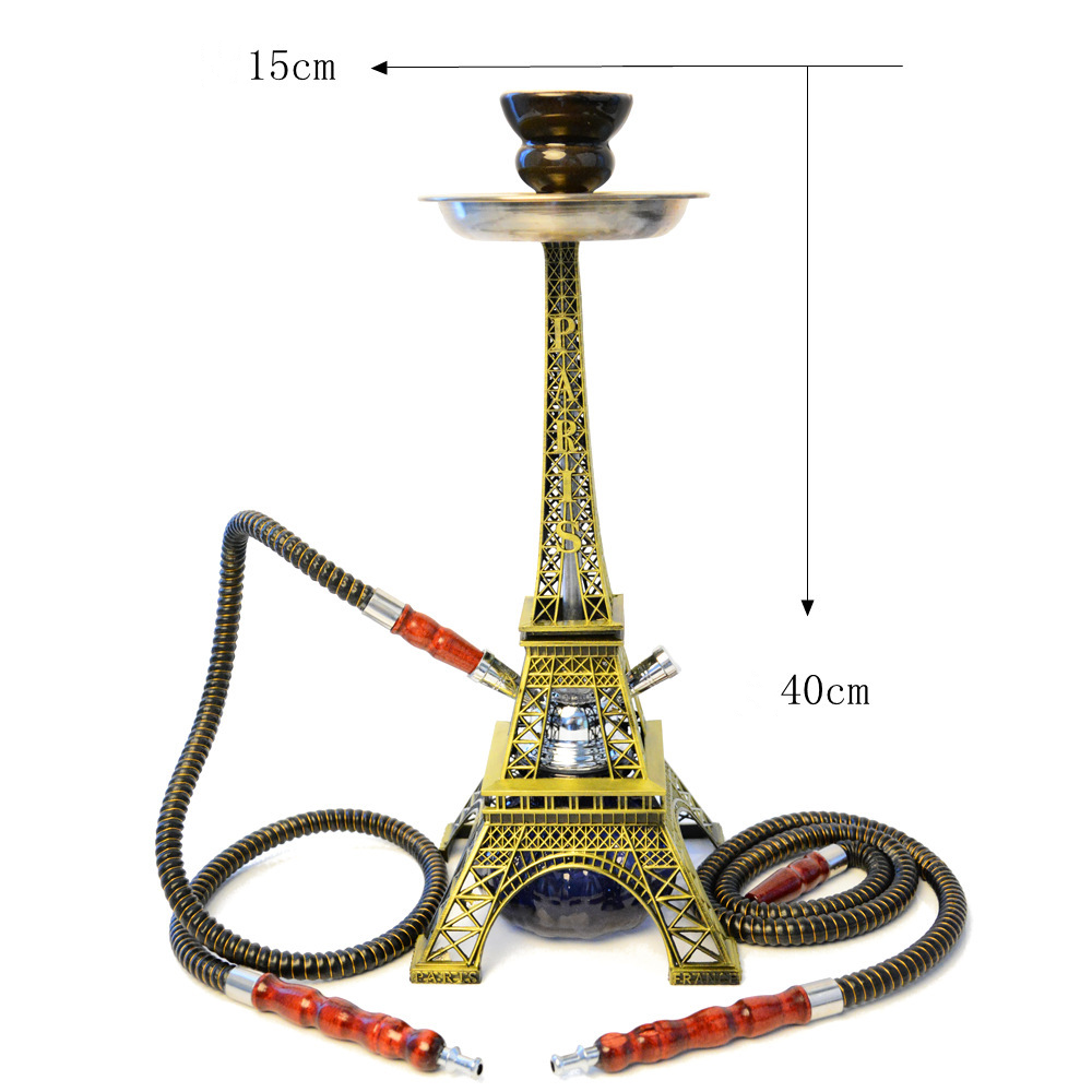 Handmade Traditional Gift Eagle Eiffel Tower Shisha Double or Four Hose Hookah